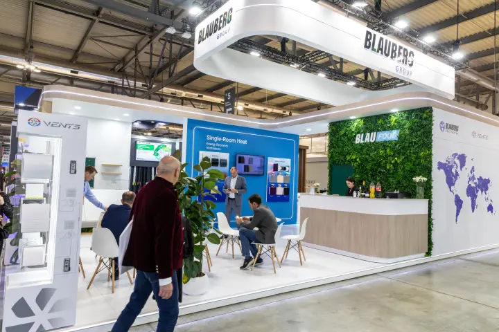 Blauberg Group stand with single-room heat recovery ventilators