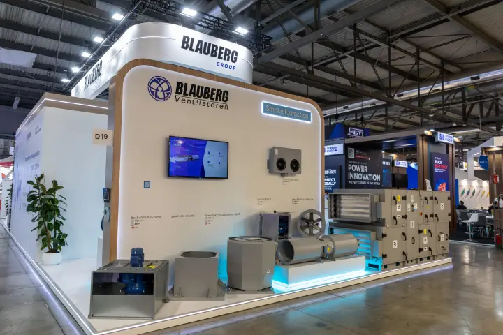 Blauberg Ventilatoren smoke extraction fans and modular AHU at D19