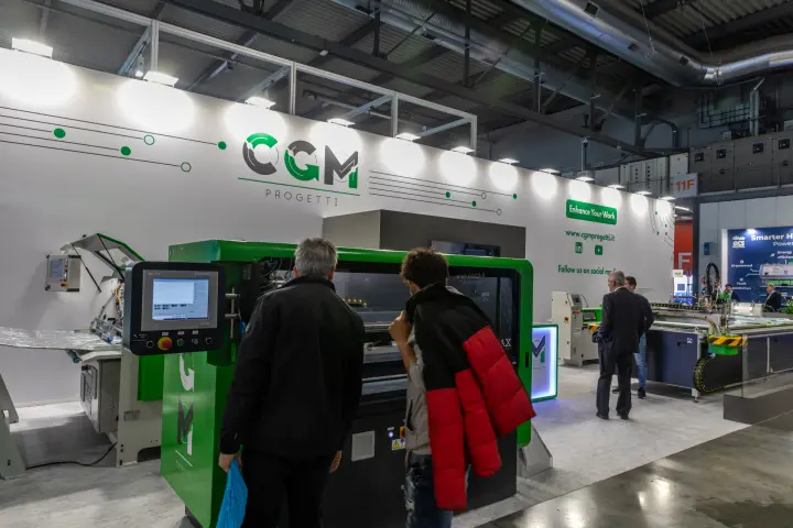 CGM Progetti fabrication machines with operator control panels