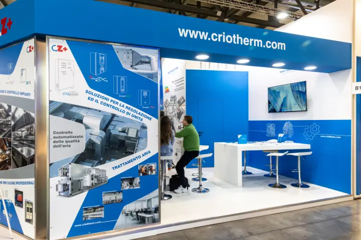 Criotherm stand with CZ+ air handling control graphics at MCE 2026