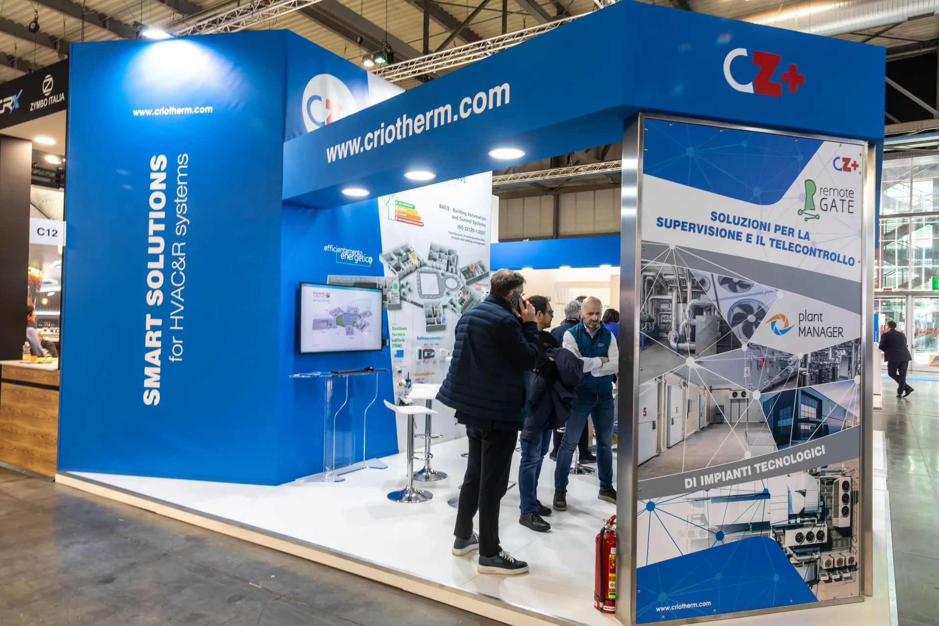 Criotherm stand promoting remote GATE and plant MANAGER supervision at MCE 2026