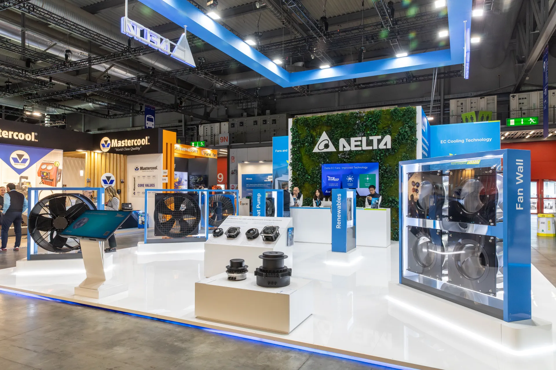 Delta stand with EC fans, fan wall and EC blowers for HRV at MCE 2026
