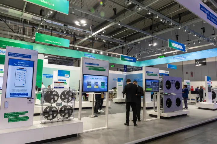 ebm-papst NEXAIRA digital ecosystem and fan management app displays at MCE 2026