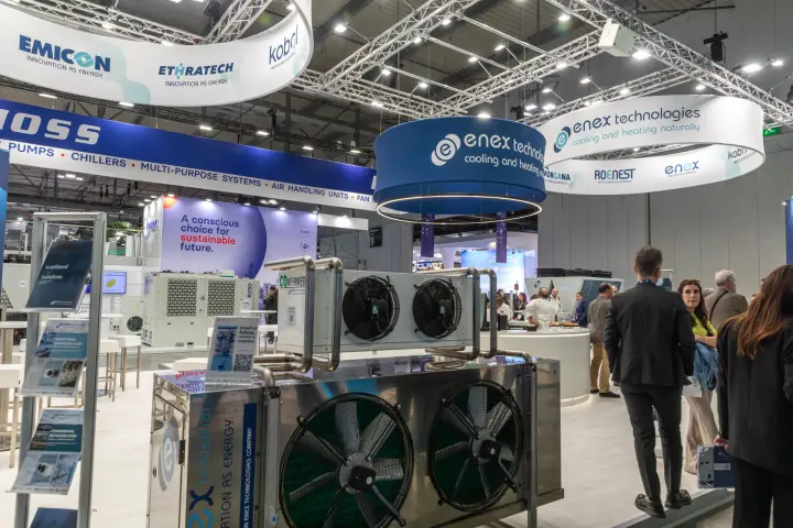 Enex Technologies stand with Enex Industrial condensing units at MCE 2026