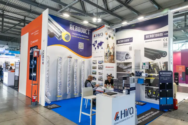 Hira stand with Aeroduct flexible ducts and Aerofoam insulation at MCE 2026