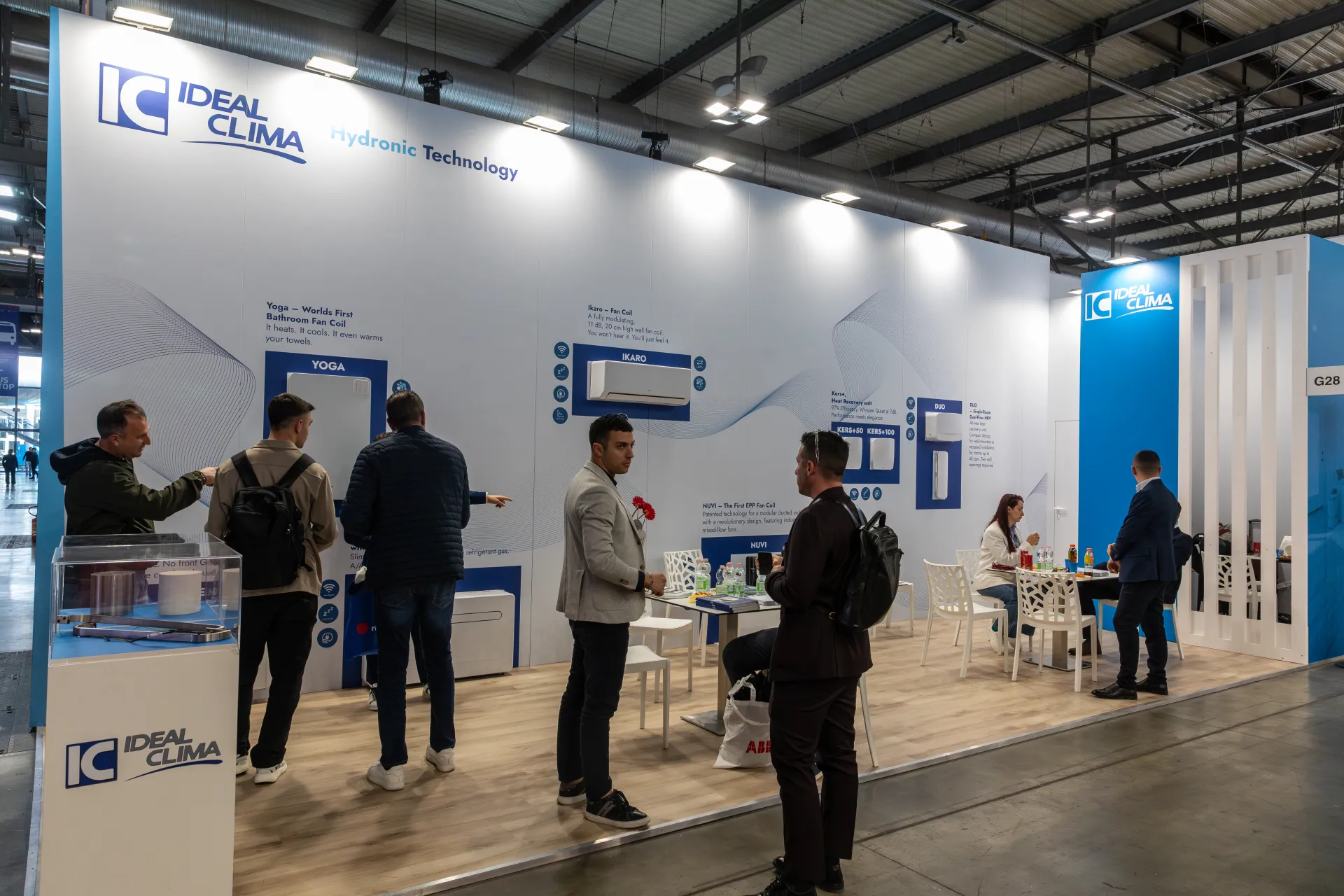 Ideal Clima stand presenting Yoga, Ikaro, Nuvi and Kers+ units at MCE 2026