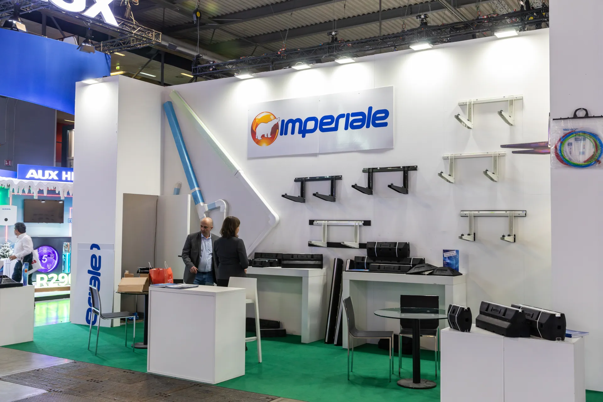 Imperiale stand with air conditioner wall brackets and support blocks at MCE 2026