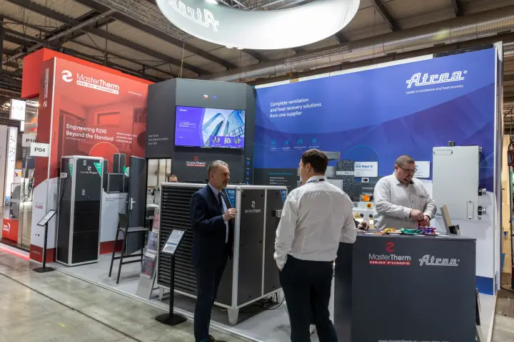 MasterTherm and Atrea shared stand with R290 heat pumps and ventilation units