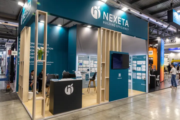 Nexeta Building Efficiency stand with building automation product panels