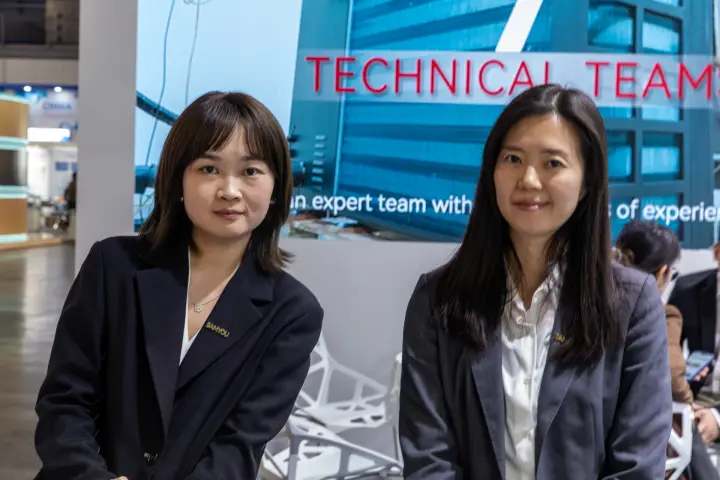 Samyou staff portrait with the Technical Team graphic behind at MCE 2026