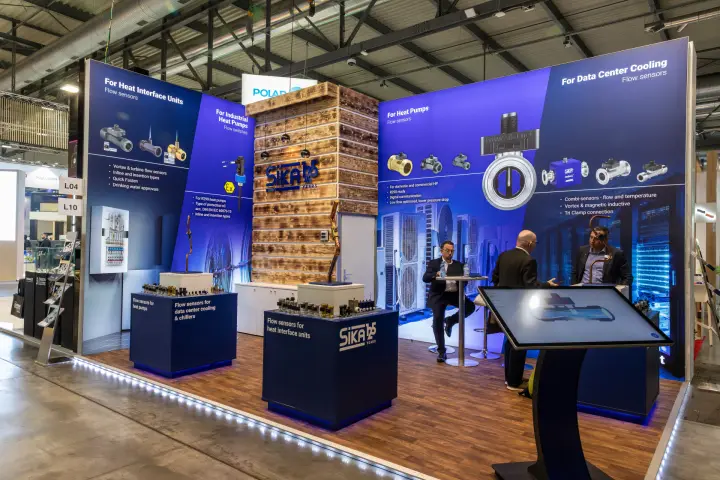 Sika stand with flow sensors for heat pumps, chillers and data centers at MCE 2026