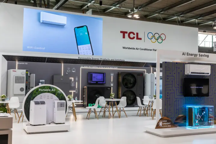 TCL R290 ATW heat pumps, portable AC and transparent outdoor unit at MCE 2026