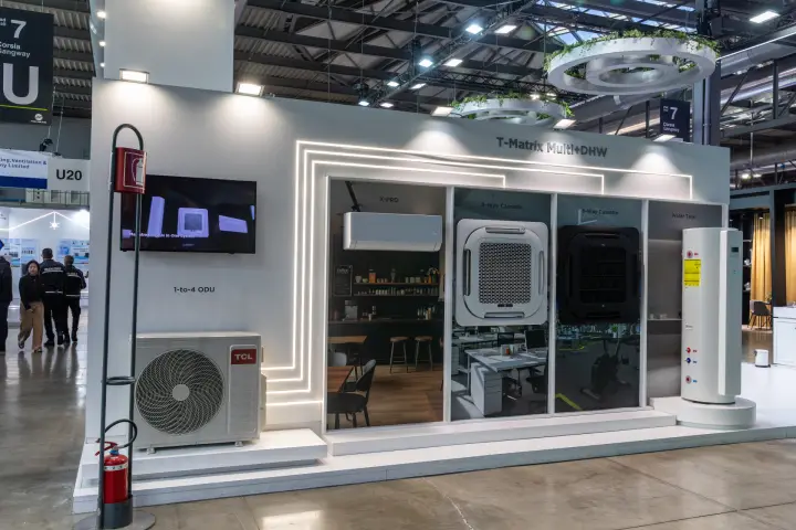 TCL T-Matrix Multi+DHW display with cassettes and water tank at MCE 2026