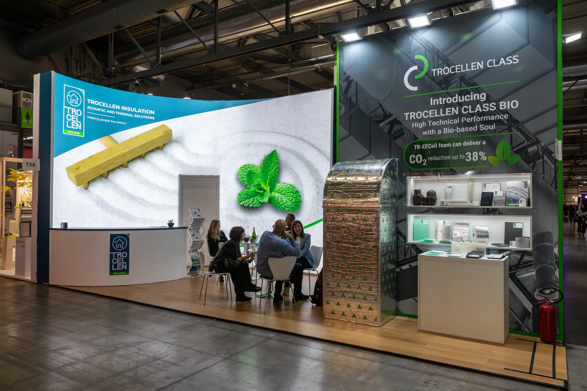 Trocellen stand introducing Trocellen Class Bio insulation at MCE 2026