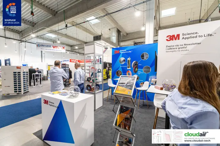 3M display cabinet of tape rolls and blue wall of bonding applications