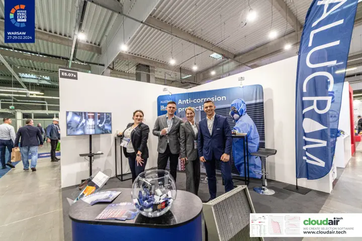 Alucrom stand at E5.07a promoting Blygold anti-corrosion protection at Warsaw HVAC Expo 2024