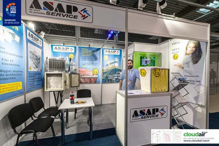 ASAP Service shell-scheme stand with Ex-rated filter posters