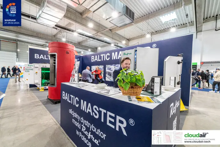 Baltic Master counter announcing official Refra distribution in Poland at Warsaw HVAC Expo 2024