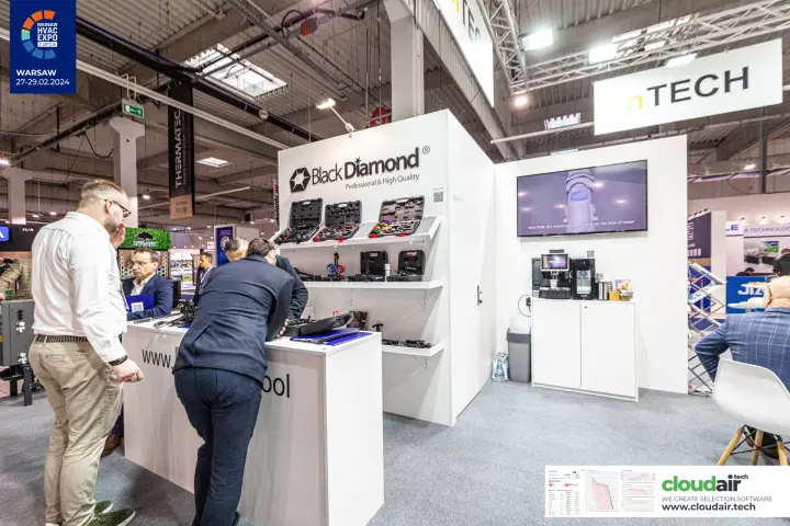 Black Diamond refrigeration tool kits on the inTECH stand at Warsaw HVAC Expo 2024