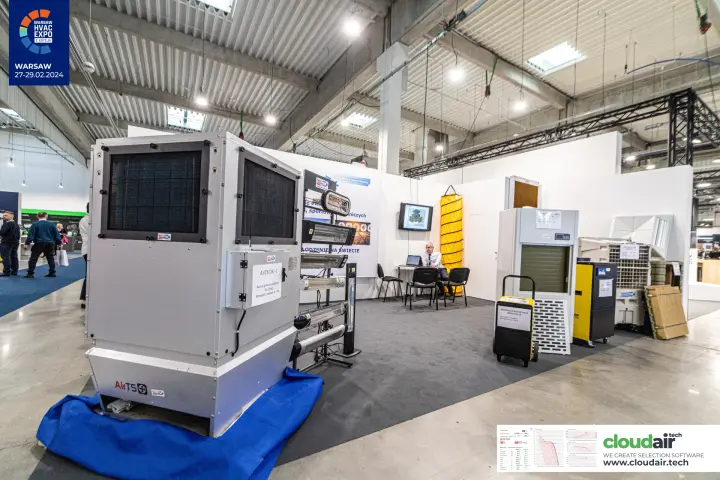 Ekonair stand with AirTS unit, heaters, dehumidifier and coolers