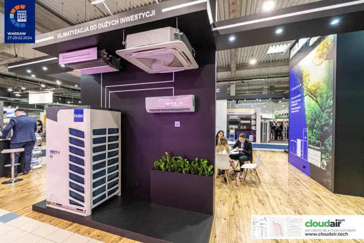 Haier MRV5-H VRF system under 'Klimatyzacja do dużych inwestycji' at Warsaw HVAC Expo 2024