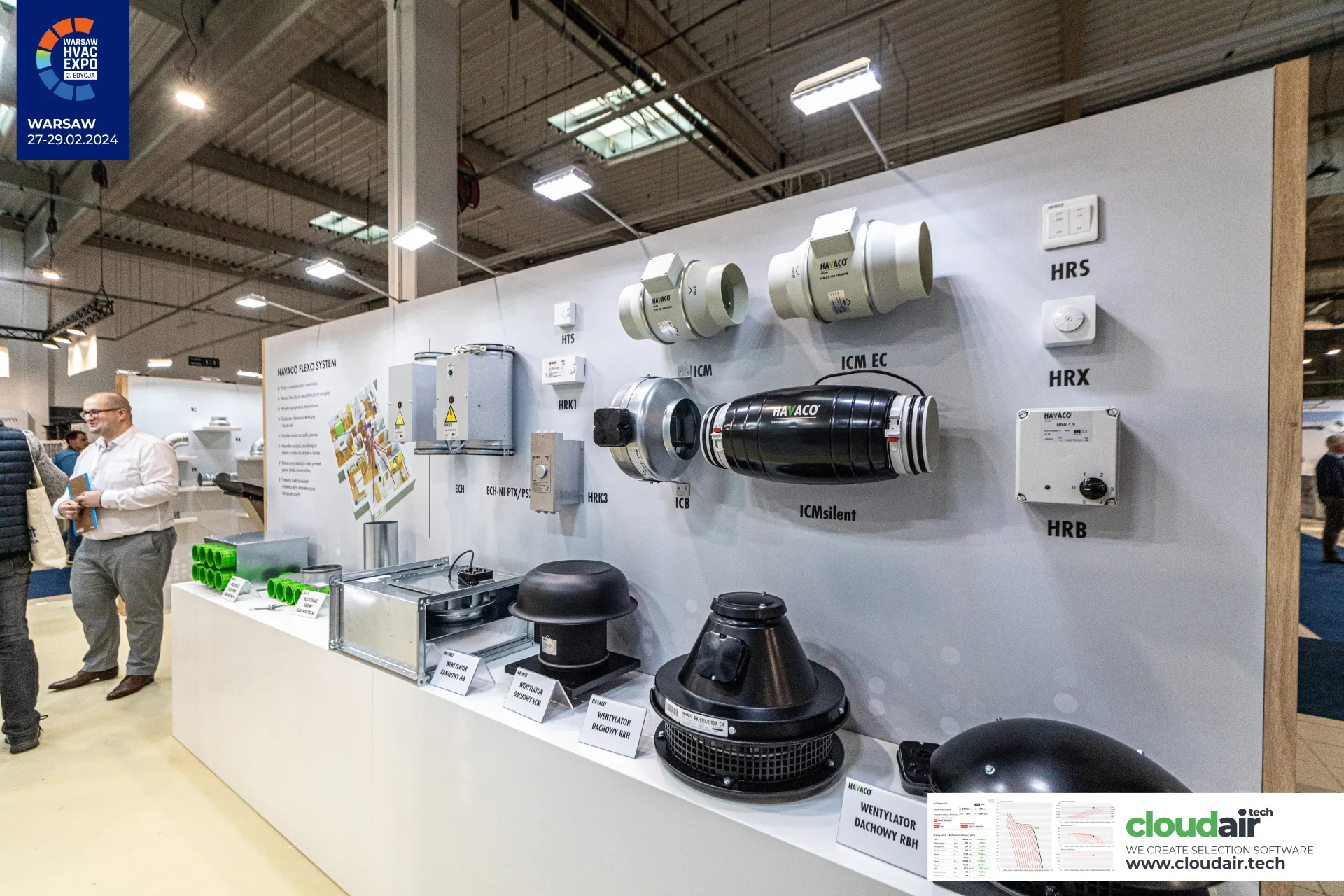 Havaco fan range: ICM inline fans, roof fans and speed controllers at Warsaw HVAC Expo 2024