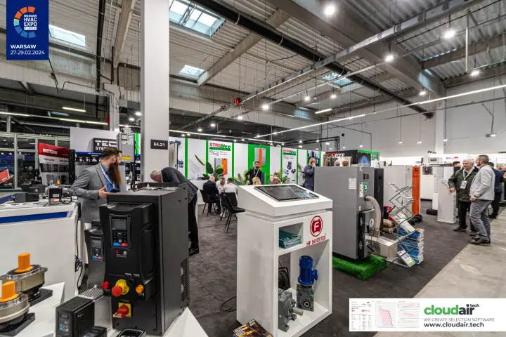 HF Inverter stand with frequency inverters, gear motors and gearboxes at Warsaw HVAC Expo 2024