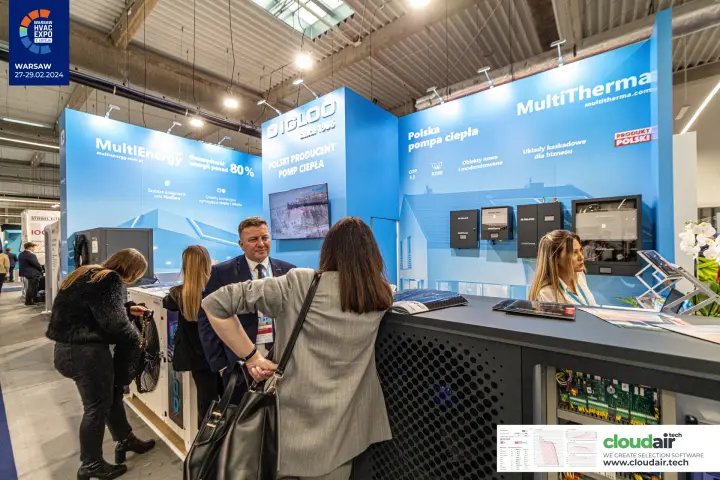 Igloo counter with exposed control electronics and MultiTherma wall at Warsaw HVAC Expo 2024