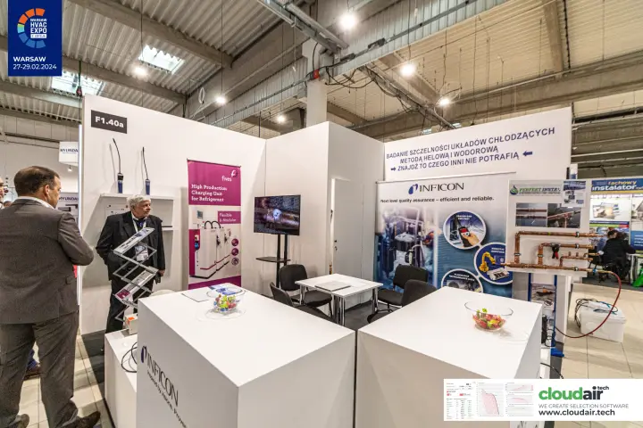 Inficon stand F1.40a on helium and hydrogen leak testing of cooling systems