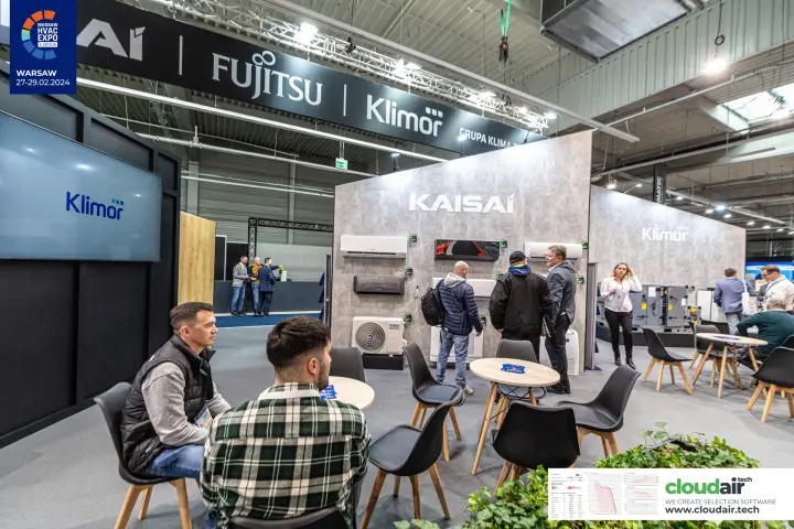 Kaisai split air conditioner wall and Klimor air handling units at Warsaw HVAC Expo 2024
