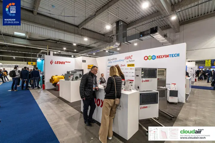 Kelvintech stand with Ledox dehumidifiers and Master heaters at Warsaw HVAC Expo 2024