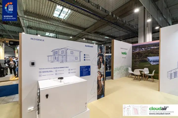 Komfovent DOMEKT R 700 H unit for residences beside the Ventia wall