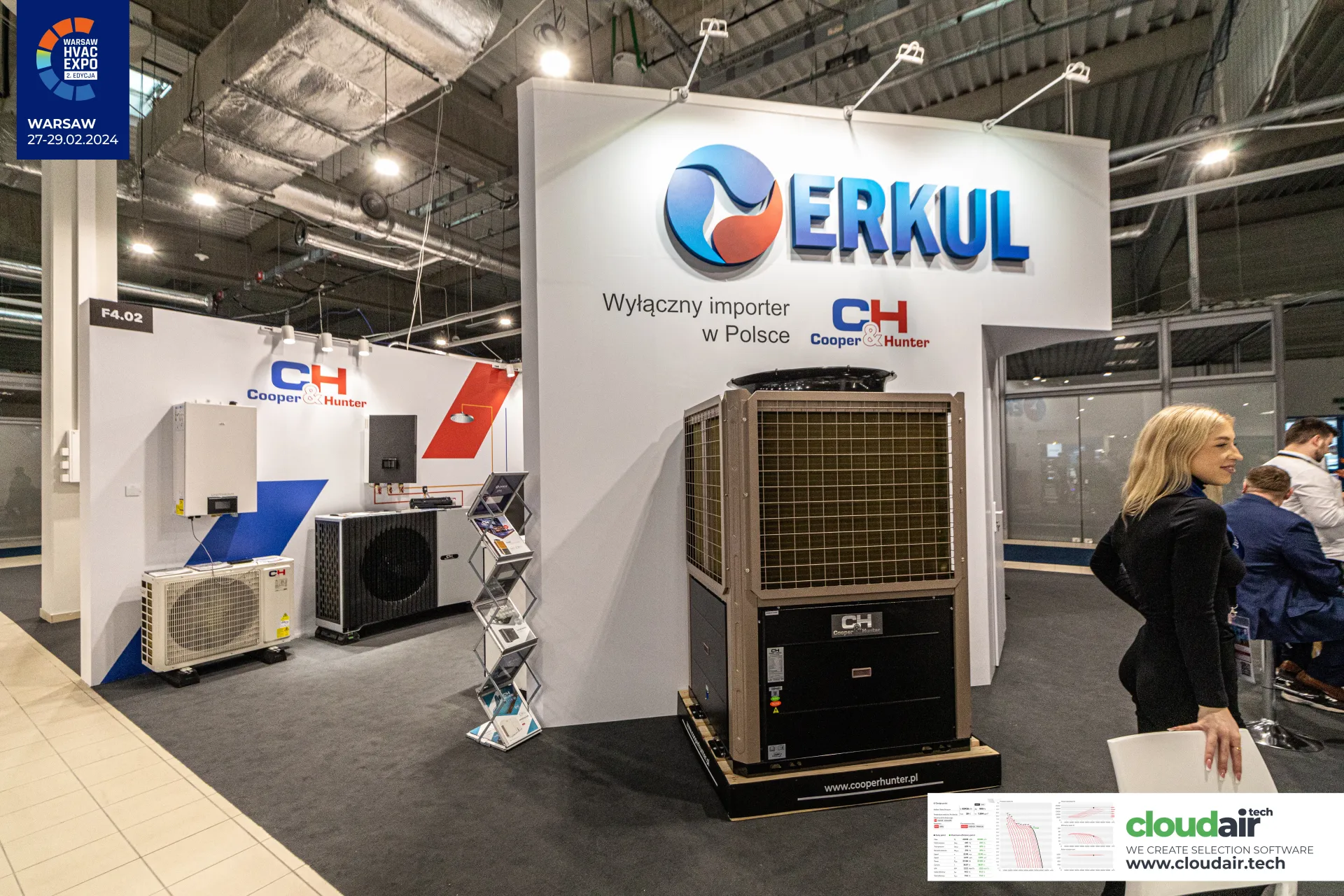 Large Cooper&Hunter outdoor unit on the Erkul stand at Warsaw HVAC Expo 2024