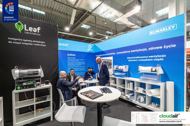 Marley and Leaf Ventilation decentralised heat recovery units on show at Warsaw HVAC Expo 2024