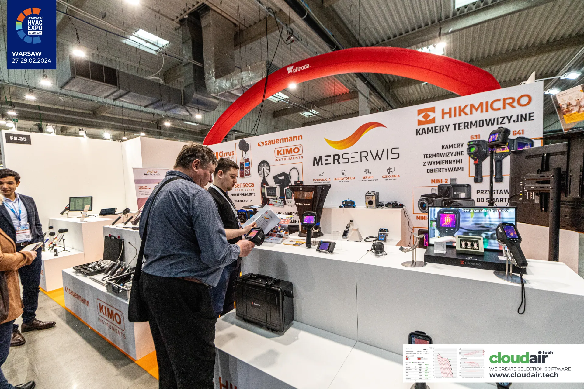 Merserwis stand with Hikmicro thermal imaging cameras at Warsaw HVAC Expo 2024