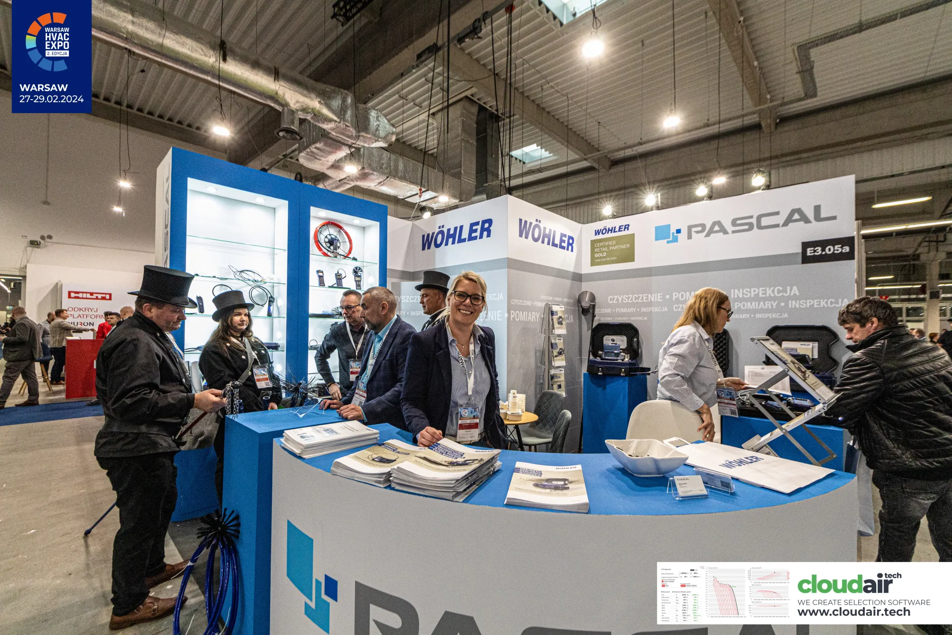 Pascal stand E3.05a with Wöhler inspection and measuring tools at Warsaw HVAC Expo 2024