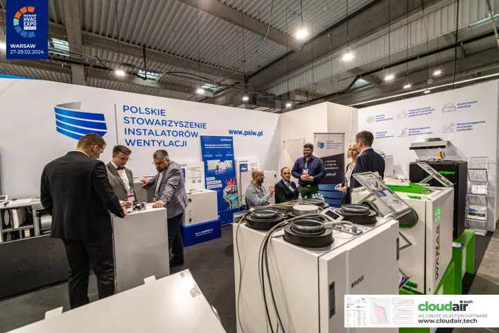 PSIW stand with Flexit units and Komfovent DOMEKT R recuperators at Warsaw HVAC Expo 2024
