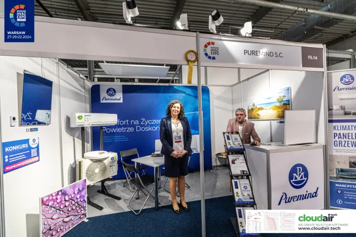 Puremind stand with split air conditioner and infrared heating panels