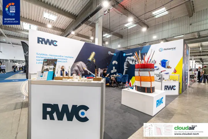 RWC stand with SharkBite, Speedfit and Reliance push-fit plumbing at Warsaw HVAC Expo 2024