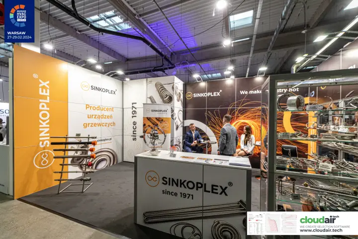Sinkoplex stand with industrial heating elements and display cabinet