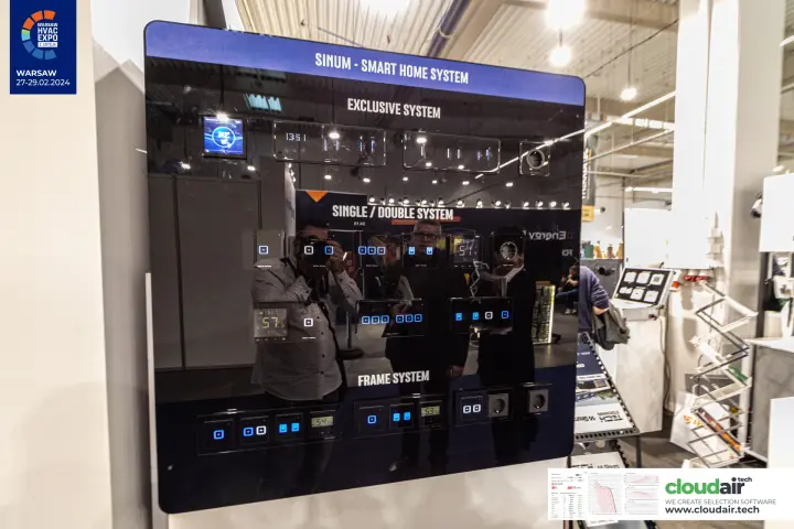 Sinum smart home control panel on the Tech Sterowniki stand at Warsaw HVAC Expo 2024