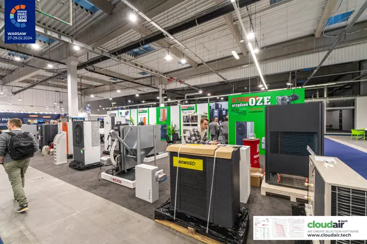 Strefa urządzeń OZE zone with heat pumps and a Metal-Fach pellet boiler