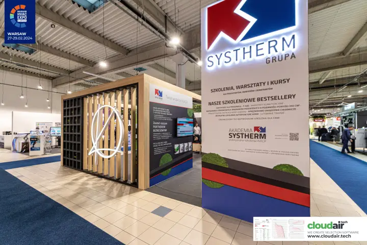 Systherm Grupa backlit pillar promoting Akademia Systherm HVACR training