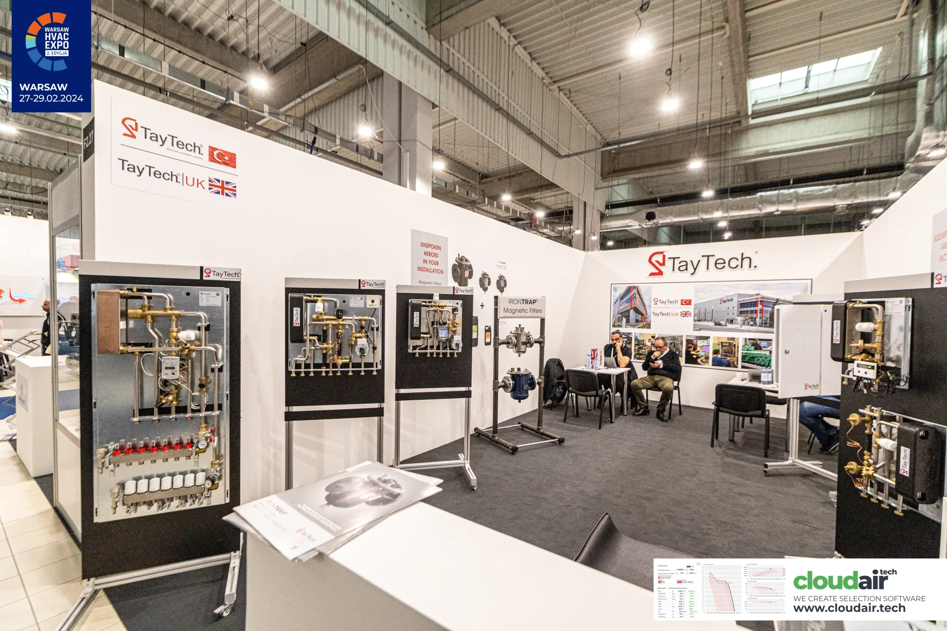 TayTech IRONTRAP magnetic filters and manifold assemblies on display at Warsaw HVAC Expo 2024