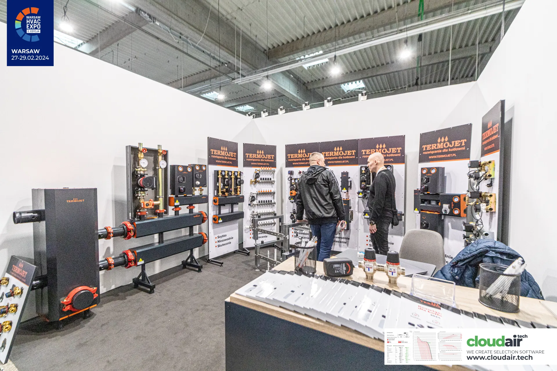 Termojet hydraulic separators, pump groups and manifolds for boiler rooms at Warsaw HVAC Expo 2024