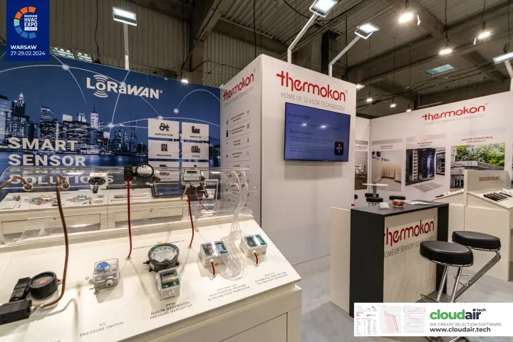 Thermokon differential pressure manometers and switches on display at Warsaw HVAC Expo 2024