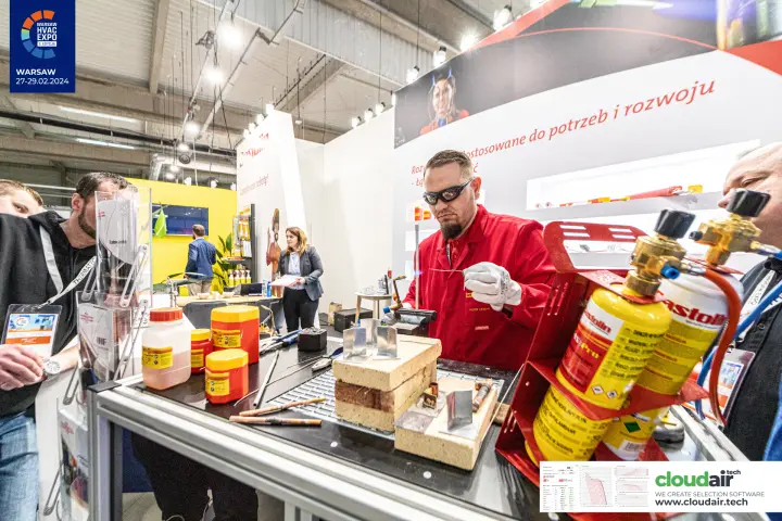 Torch brazing demonstration at the Castolin stand