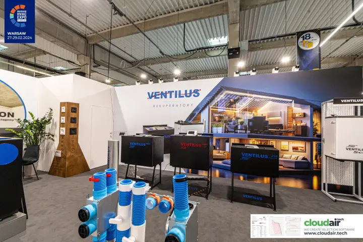 Ventilus TQD 400+, 450 Q1 and 250 Compact heat recovery units at Warsaw HVAC Expo 2024