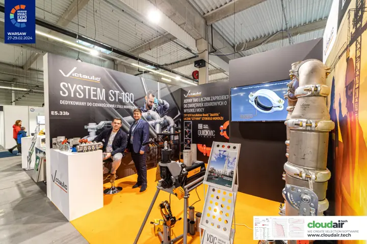 Victaulic stand E5.33b with System ST-100 graphics and coupling display