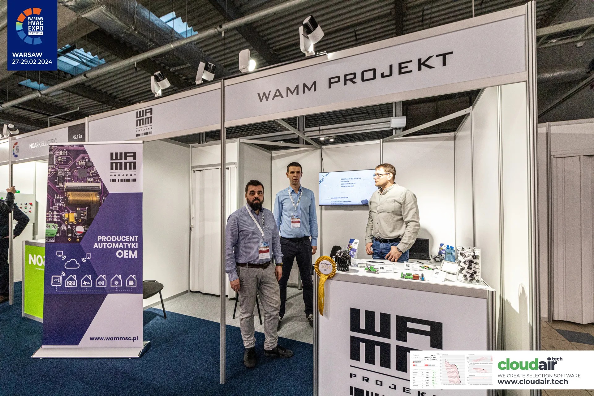 WAMM Projekt shell-scheme stand promoting OEM automation production at Warsaw HVAC Expo 2024